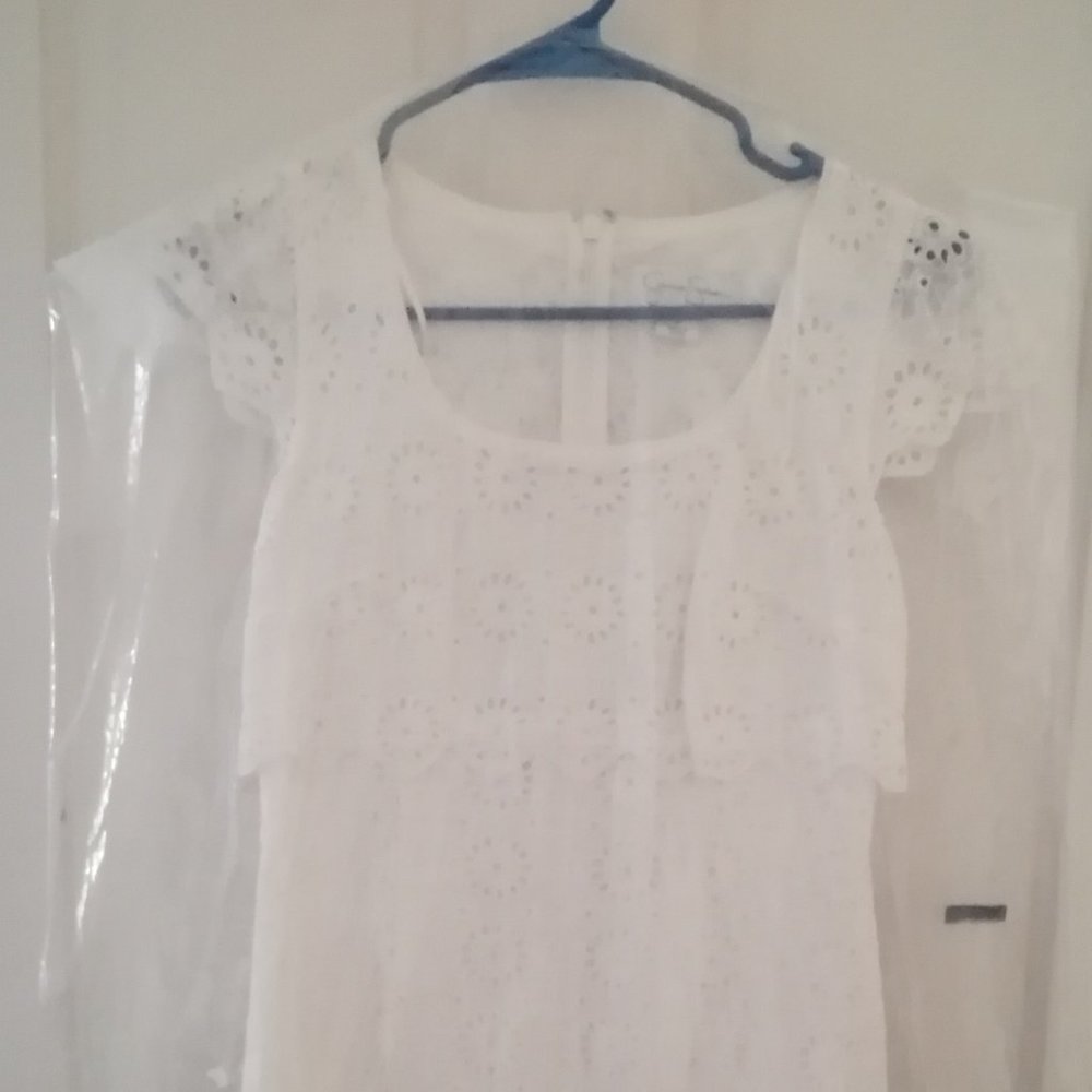 Jessica Simpson Dress White Bride Bridesmaid Size 2